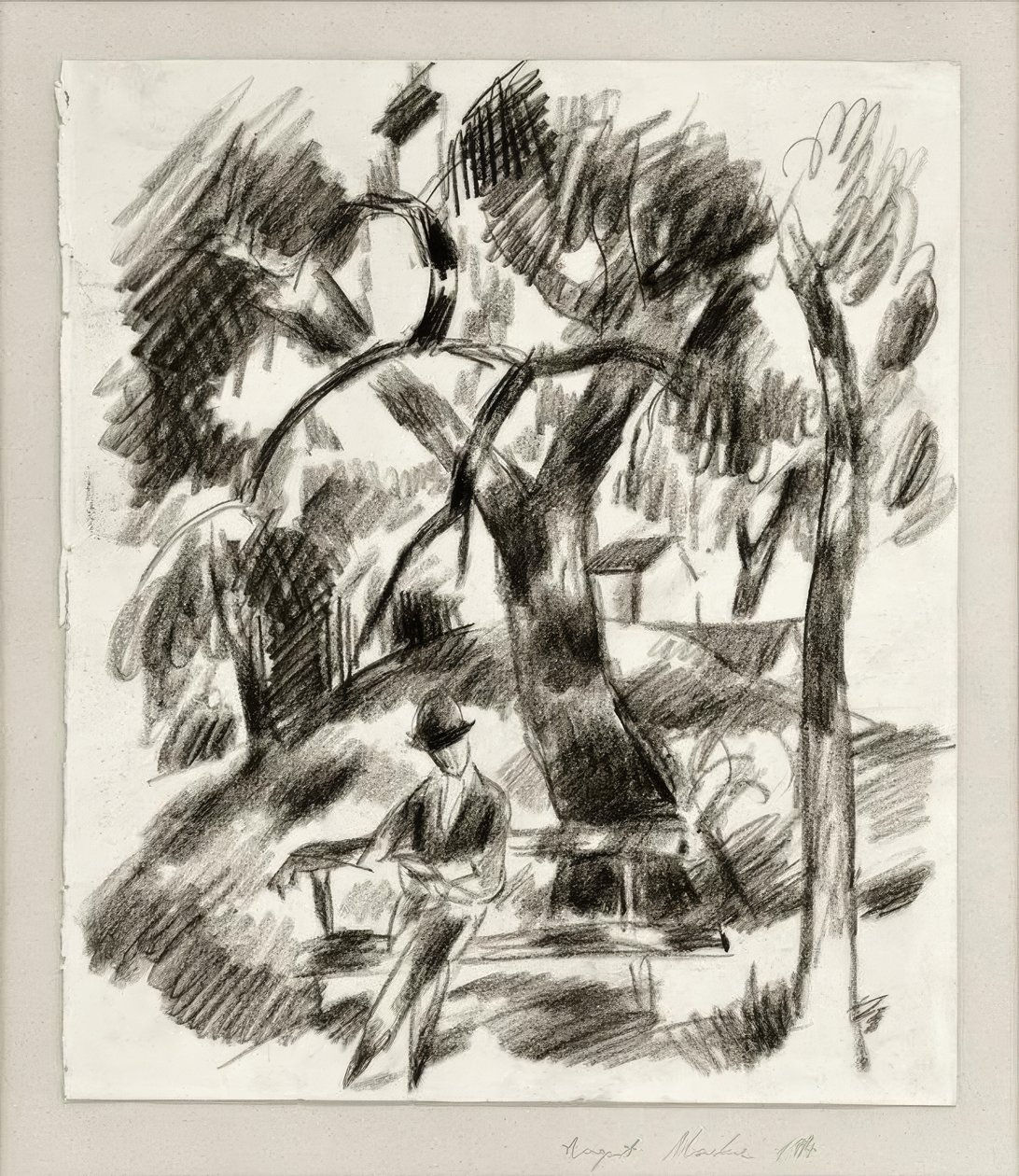 Man Reading in the Park by August Macke