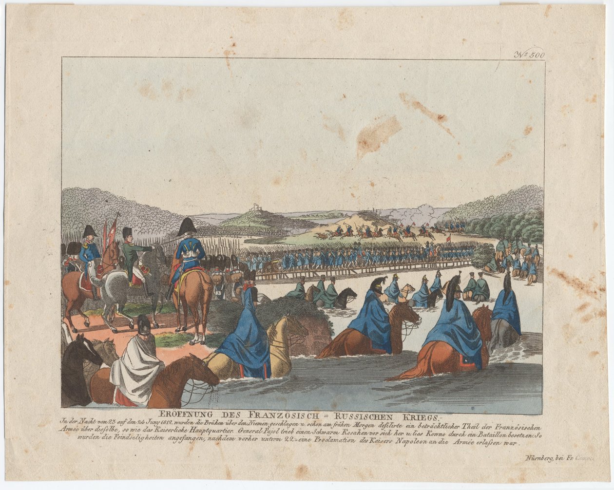The start of the French Invasion of Russia by August Friedrich Andreas Campe