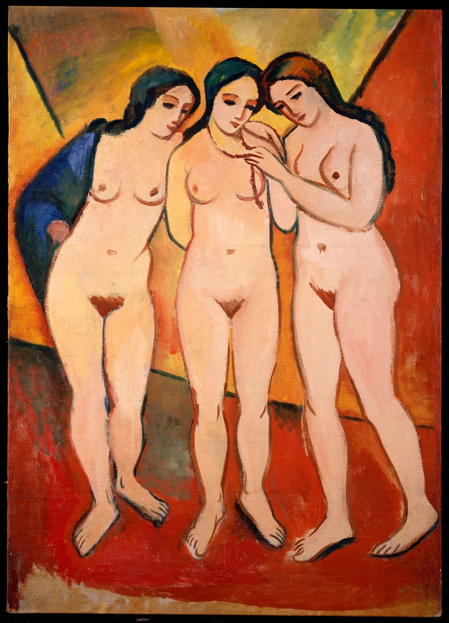 Three Nude Women by August Macke