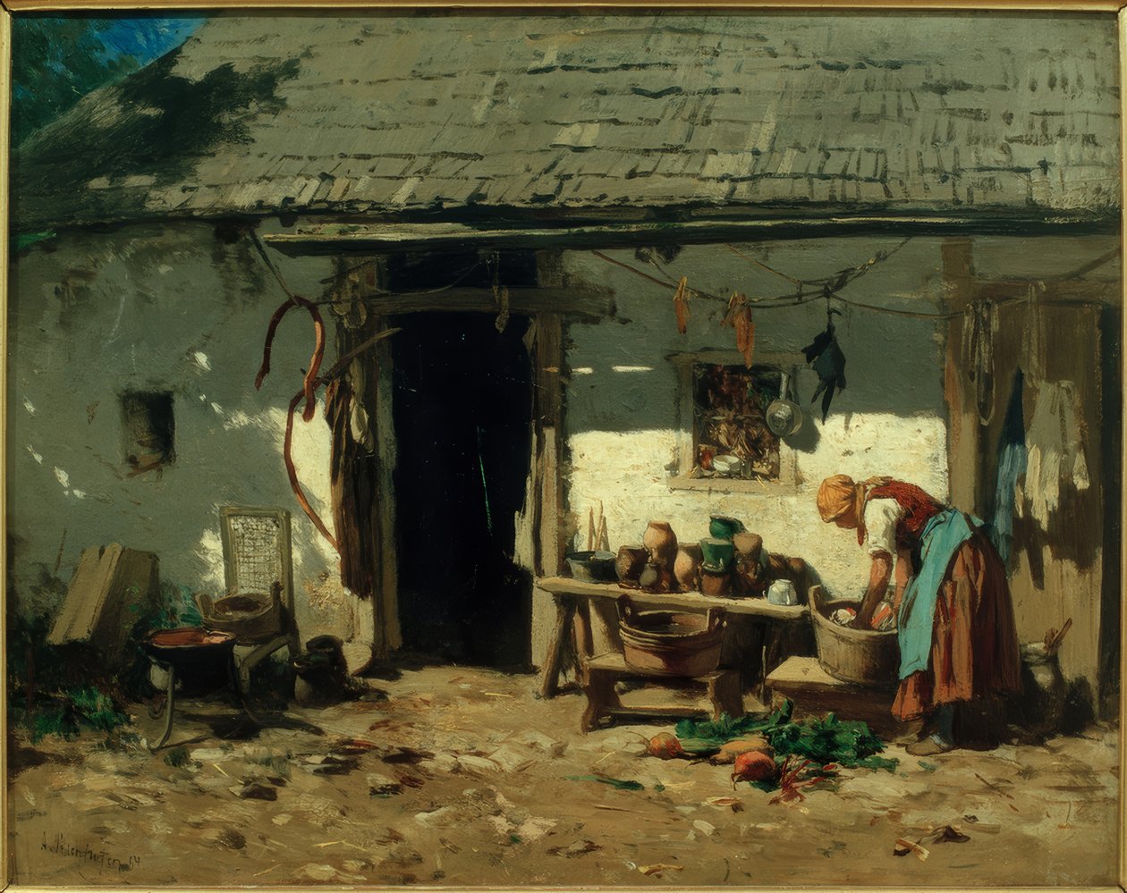 Lower Austrian Farmhouse by August von Pettenkofen
