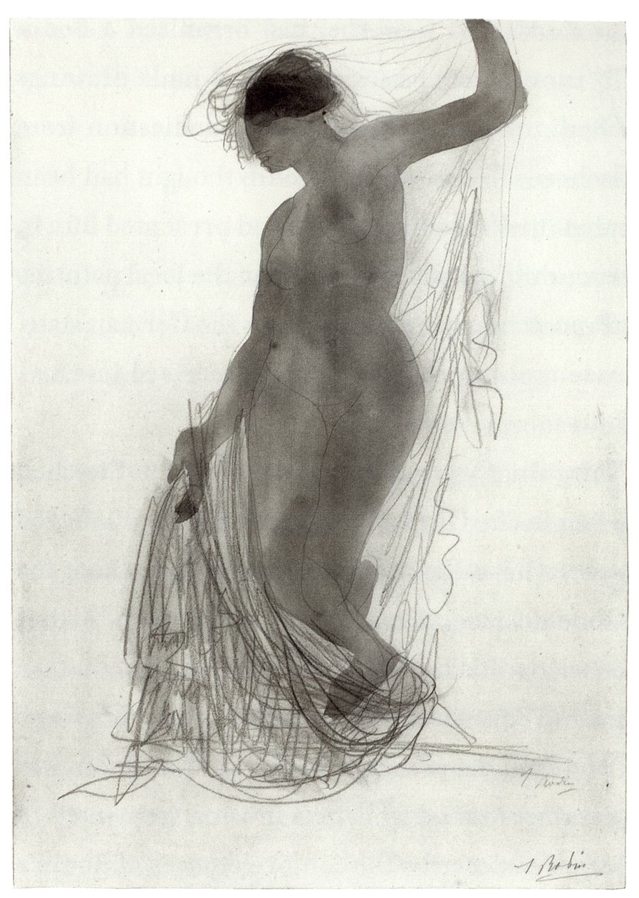 Nude with Draperies by Auguste Rodin