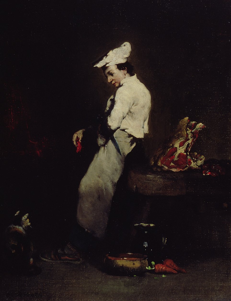 The Young Cook by Auguste Theodule Ribot