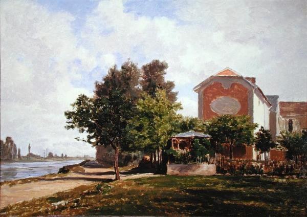 The Cabaret Maurice at Bougival by Auguste-Paul-Charles Anastasi