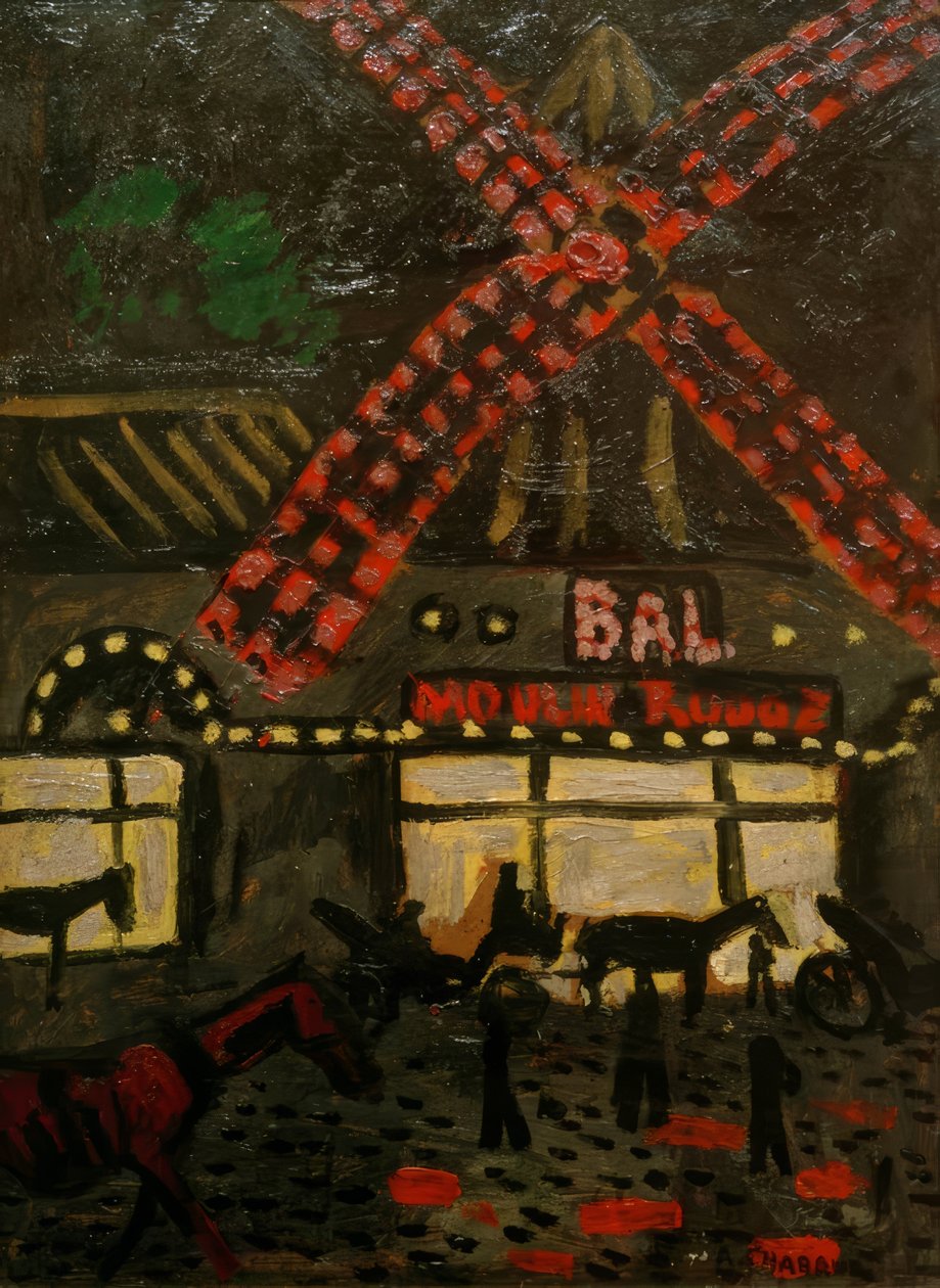 The Moulin Rouge, at Night by Auguste Chabaud