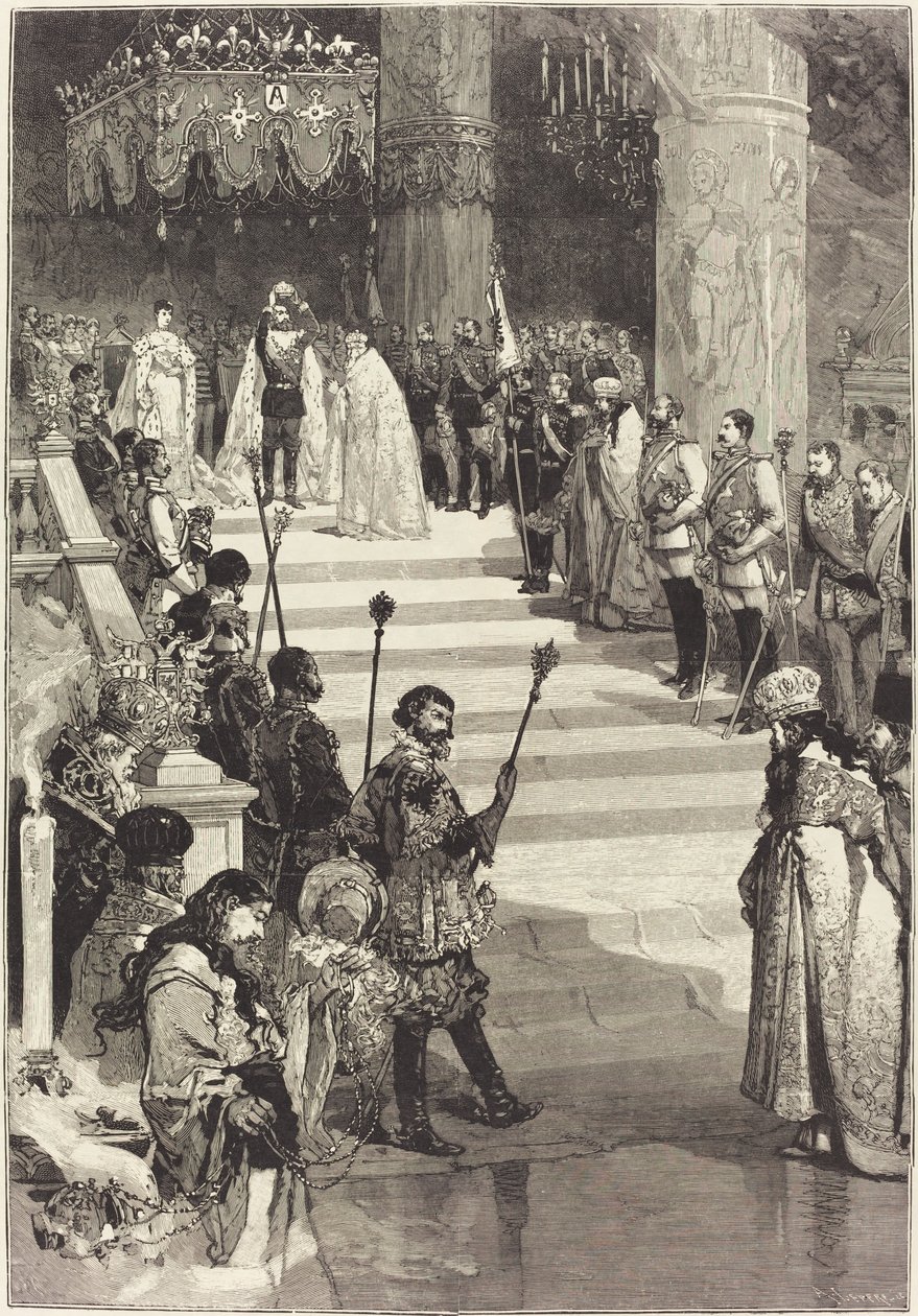 The Coronation of Emperor Alexander III of Russia (May 27) by Auguste Lepere