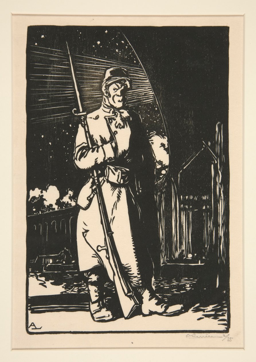 Le G. V. C. (Guards of Communication Routes), from The War of 1914, First Series, No. 9 by Auguste Lepere