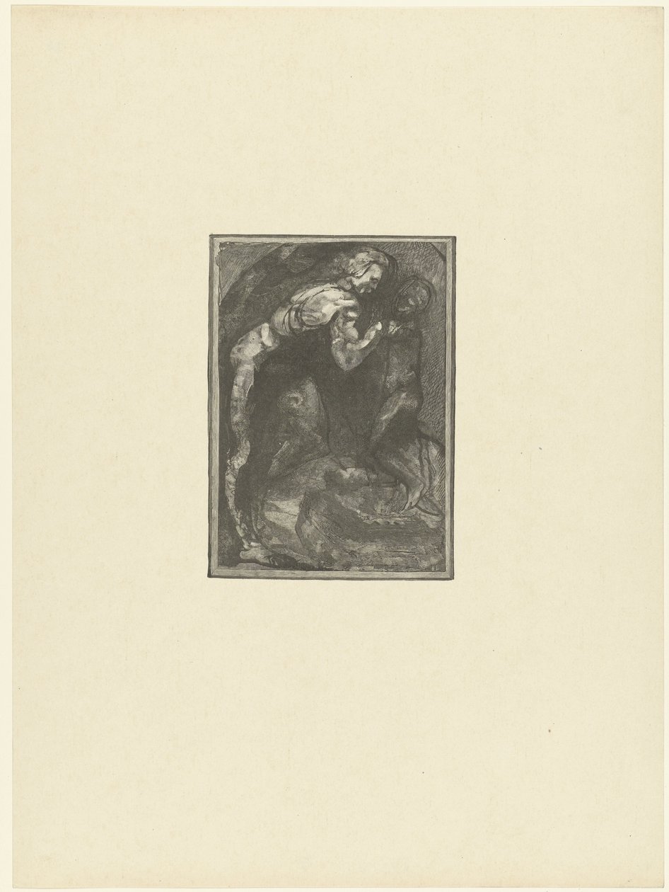 Michelangelo Sculpting a Slave (L