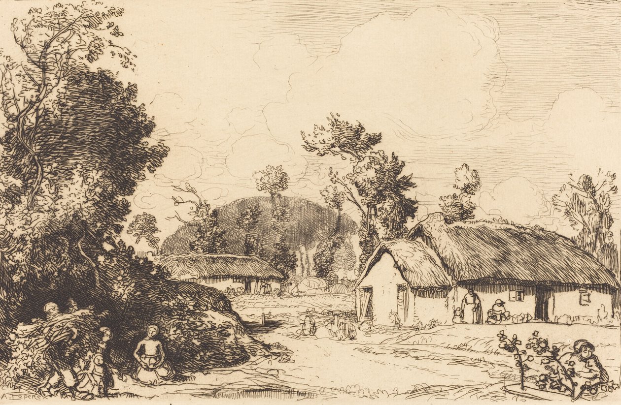 Pastime of Rest, Vendee by Auguste Lepere