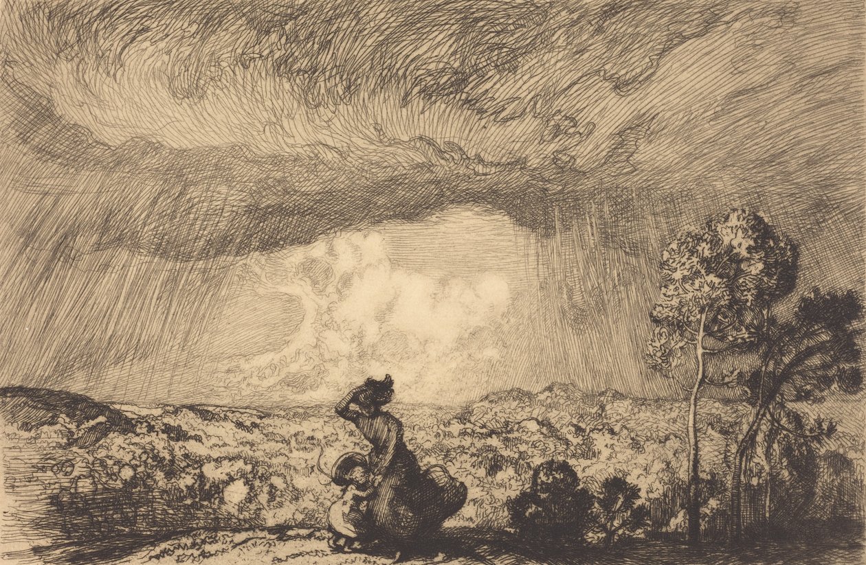 Storm on the Dune, Vendee by Auguste Lepere