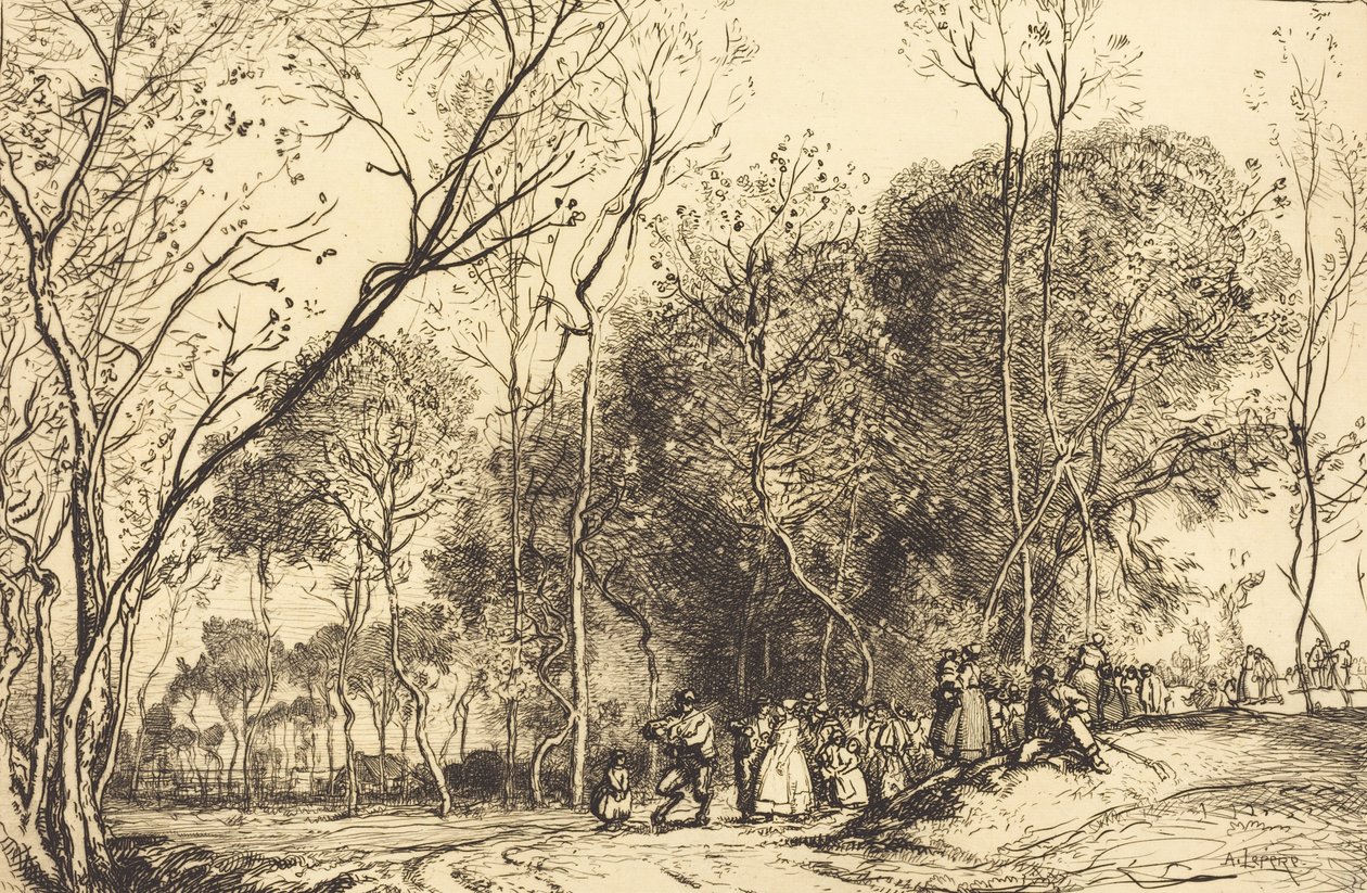 Summer in Saint-Martin, the Past Nuptials, 1908 by Auguste Lepere