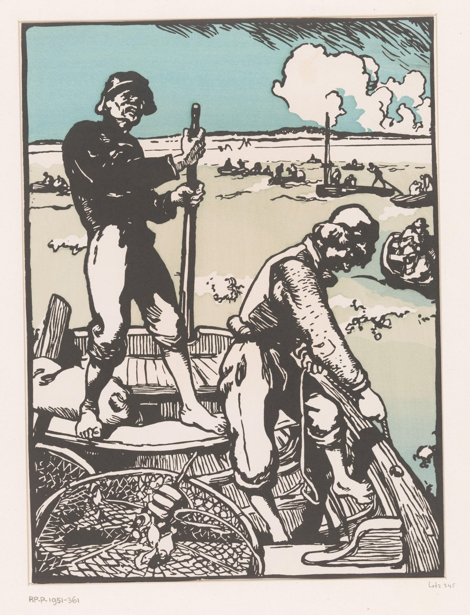 Two Fishermen by Auguste Lepere