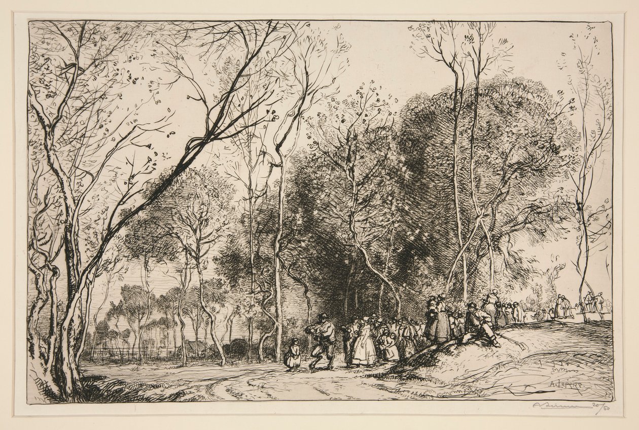Summer in Saint-Martin, the Past Nuptials (Vendee) by Auguste Lepere