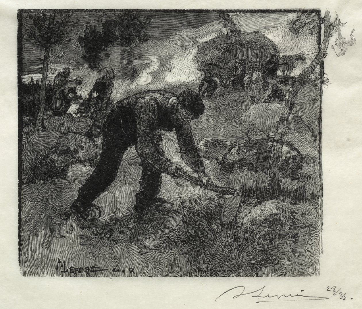Heather Pullers by Auguste Louis Lepère