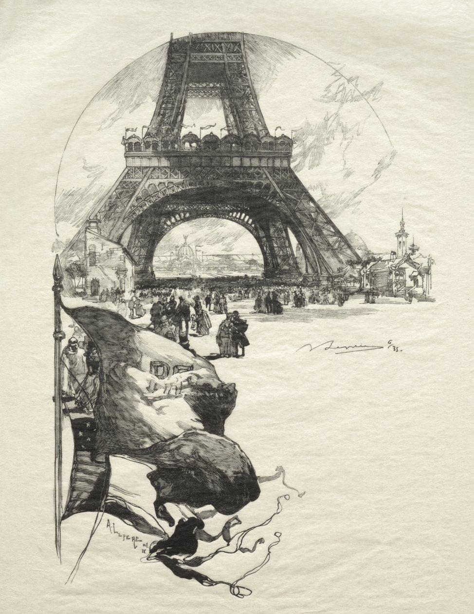 The Eiffel Tower by Auguste Louis Lepère