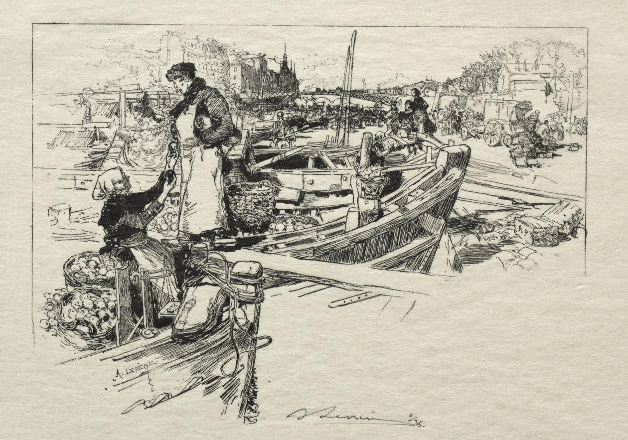 The Apple Market, No. 1 by Auguste Louis Lepère