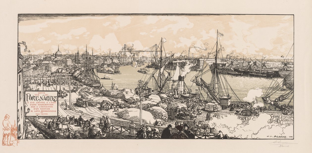 The Port of Nantes by Auguste Louis Lepère