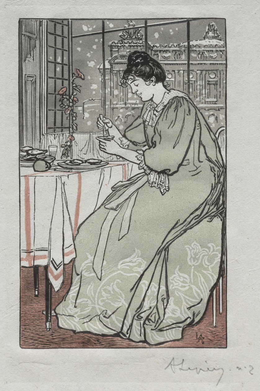 Paris Almanac, 1897: Winter by Auguste Louis Lepère