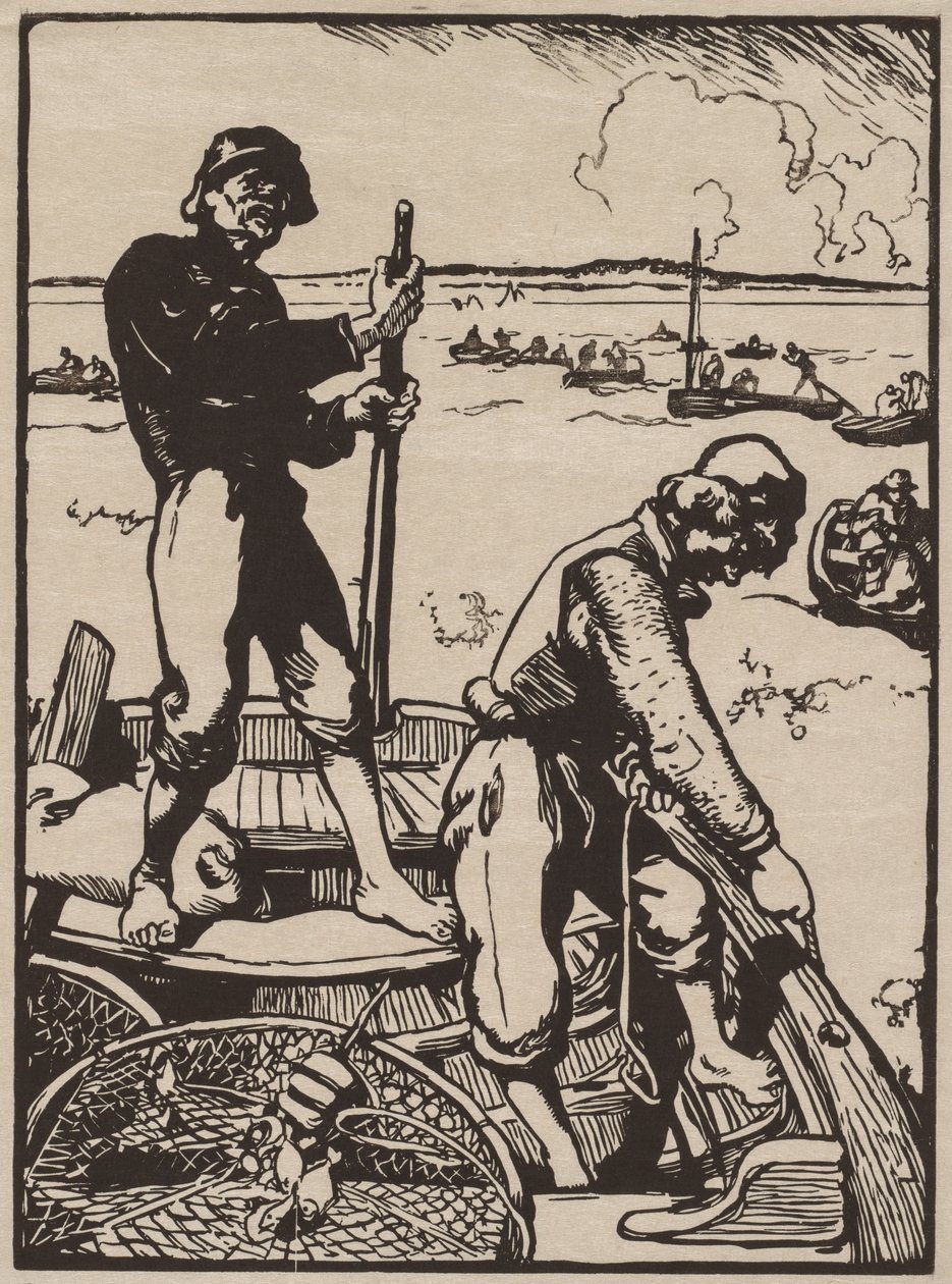 Shrimp Fishermen by Auguste Louis Lepère