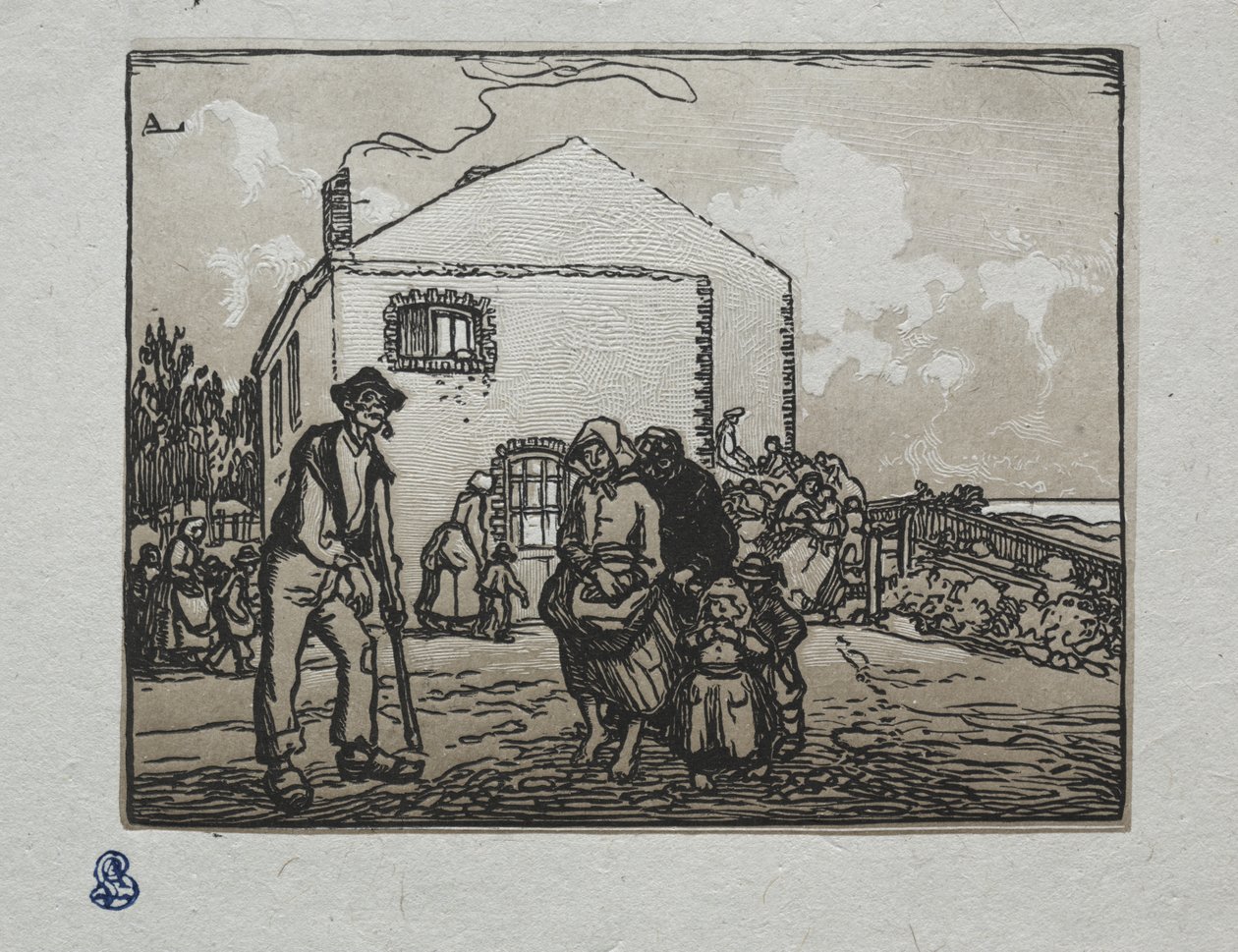 The Beggars at the Last House by Auguste Louis Lepère