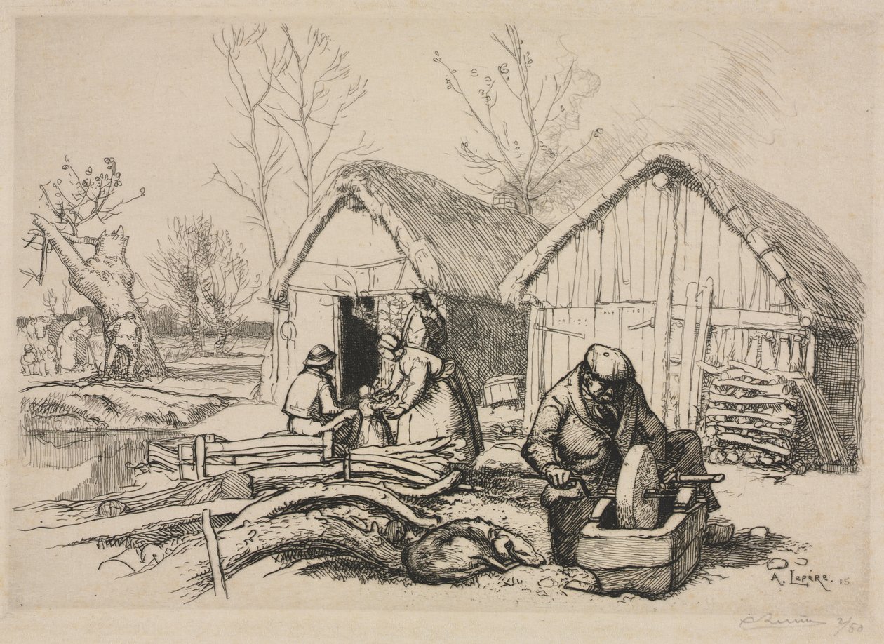 The Woodcutter’s House (Vendée) by Auguste Louis Lepère