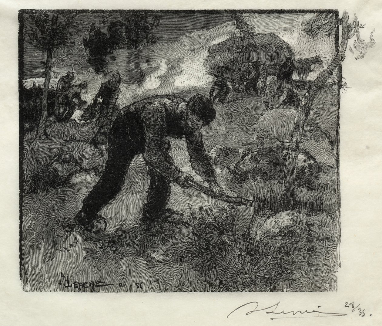 Heather Pullers by Auguste Louis Lepère