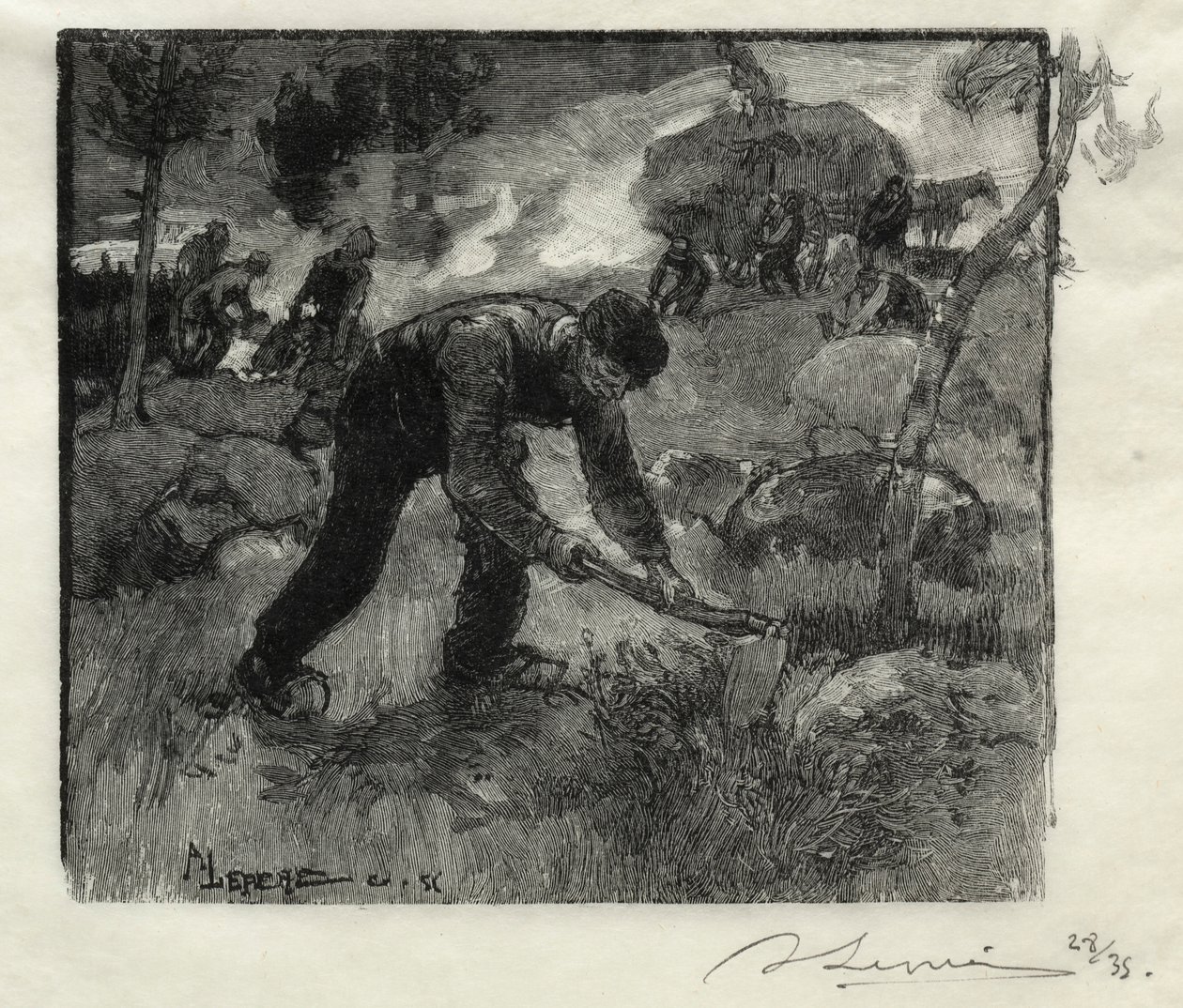 Heather Pullers by Auguste Louis Lepère
