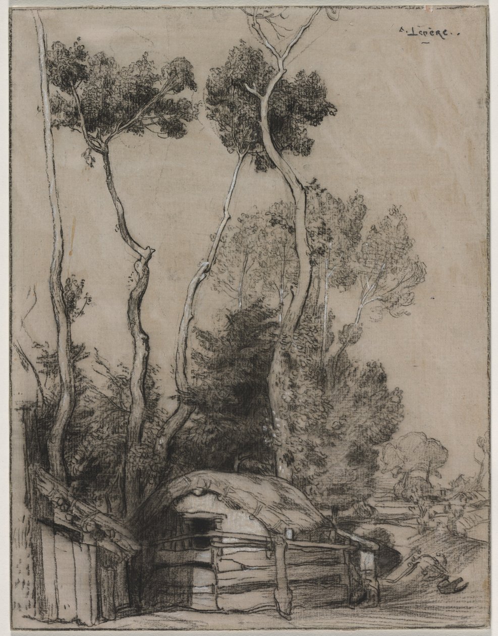 Landscape with Cottages by Auguste Louis Lepère