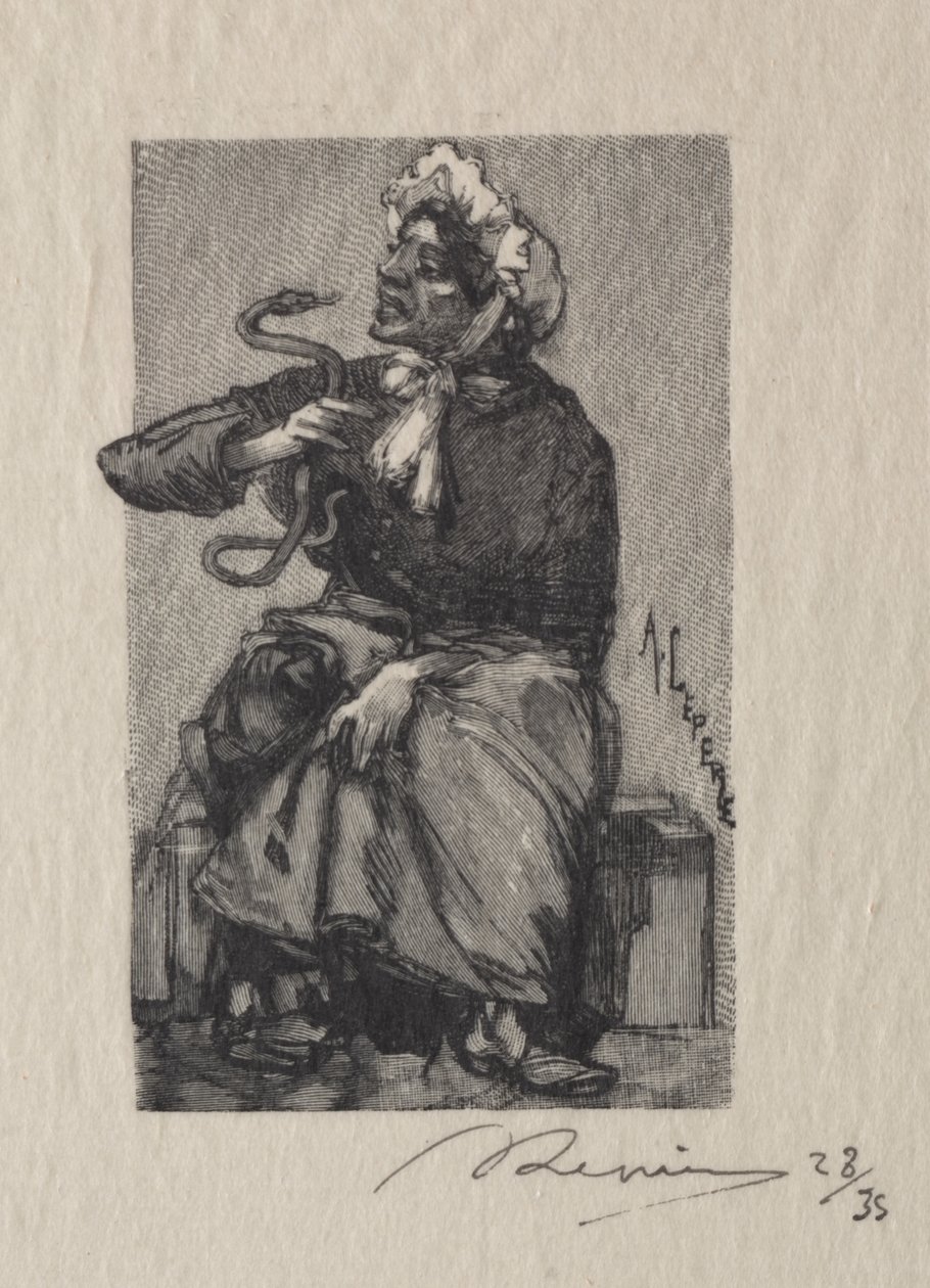 Snake Merchant by Auguste Louis Lepère