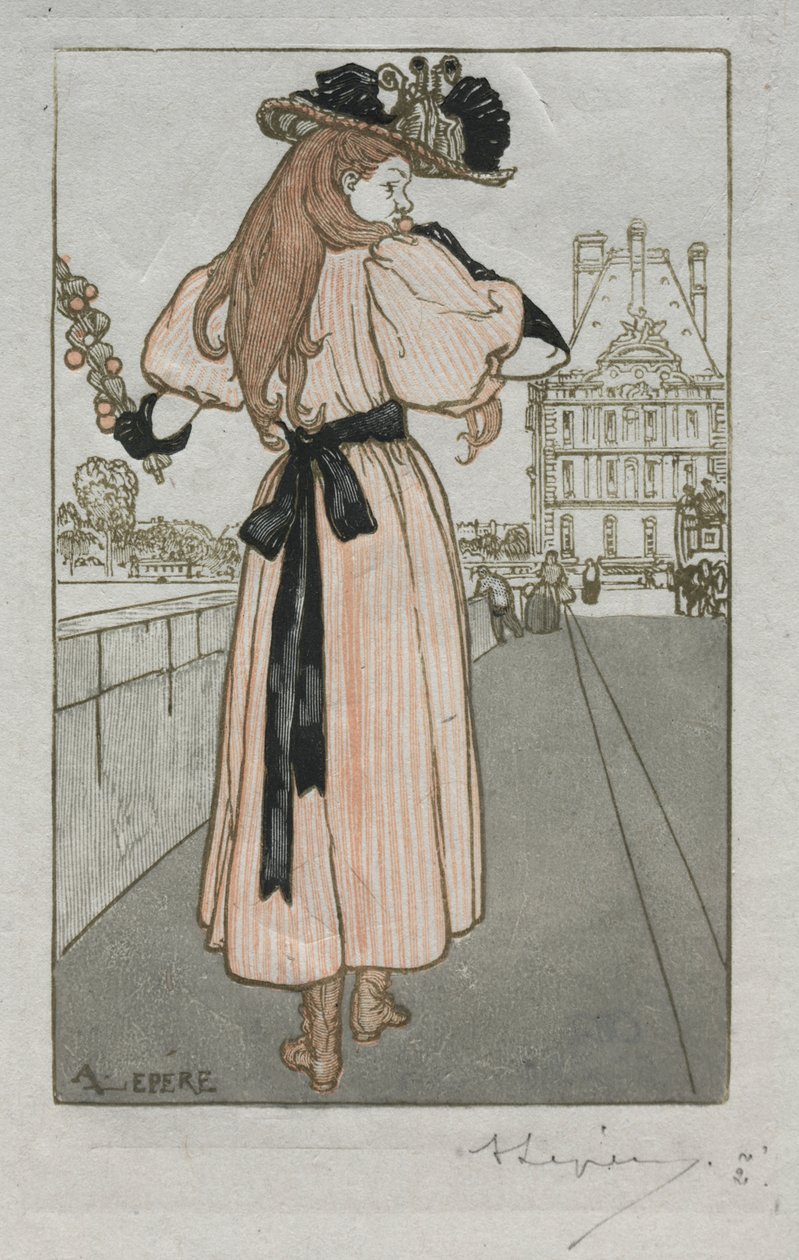 Paris Almanac, 1897: Spring by Auguste Louis Lepère