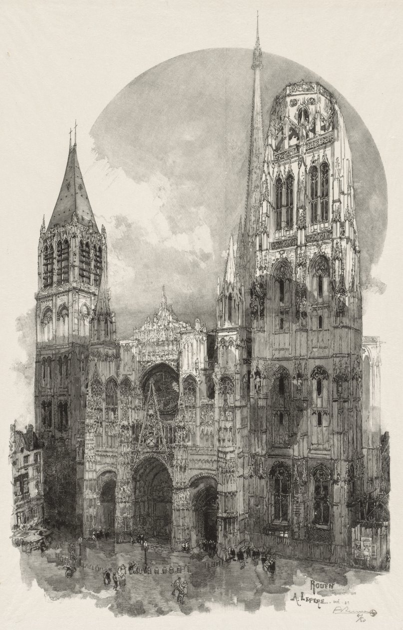 Rouen Illustré: La Cathedrale de Rouen by Auguste Louis Lepère