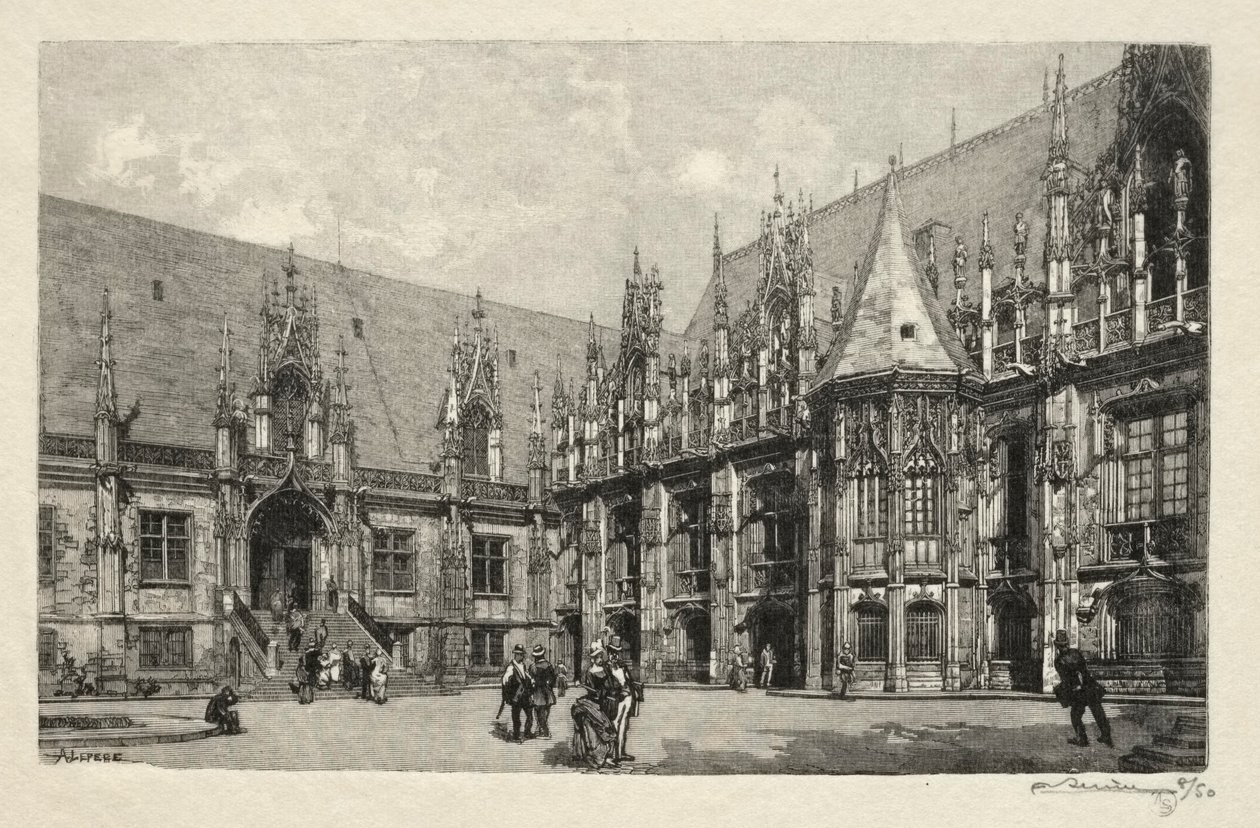 Rouen Illustré: Le Palais du Justice by Auguste Louis Lepère