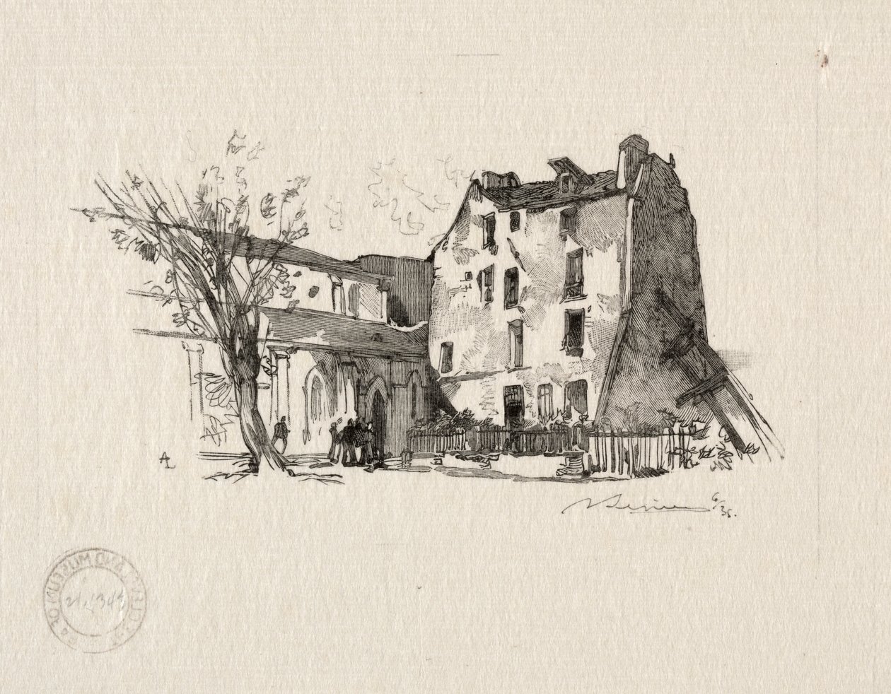 St. Julien le Pauvre: The Presbytery by Auguste Louis Lepère