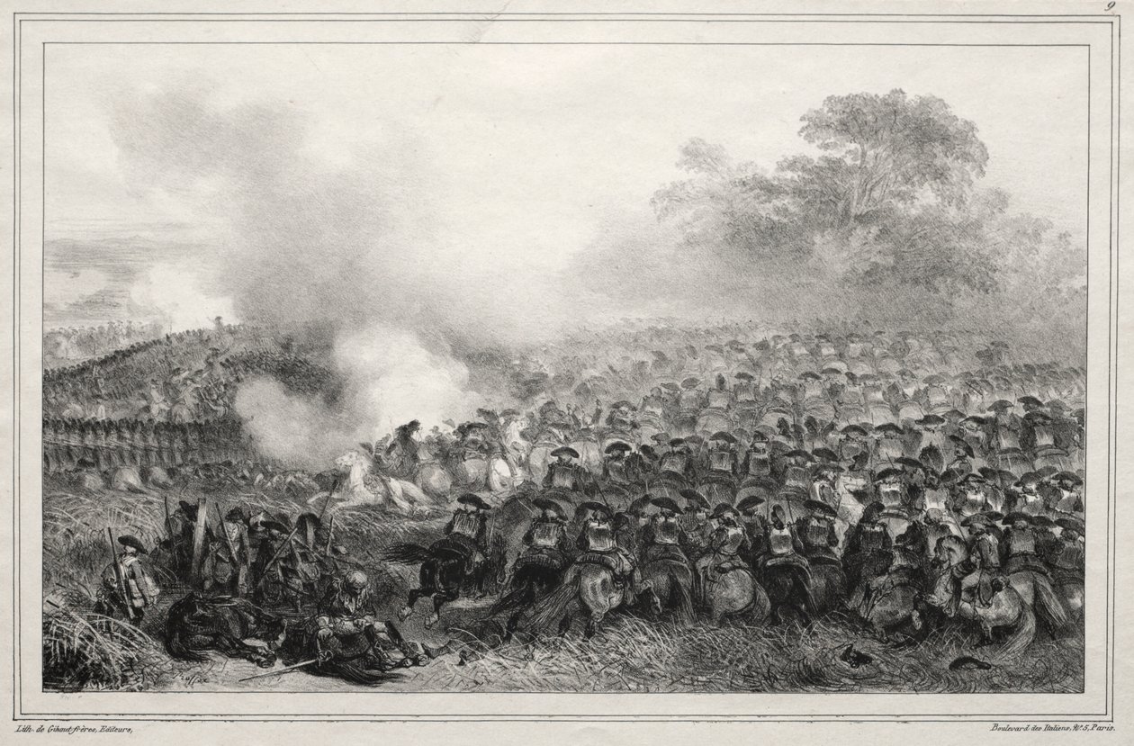 Album for 1835: Carré enfoncé... by Auguste Raffet