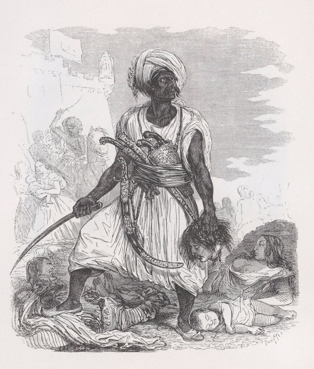 Psara from The Complete Works of Béranger by Auguste Raffet
