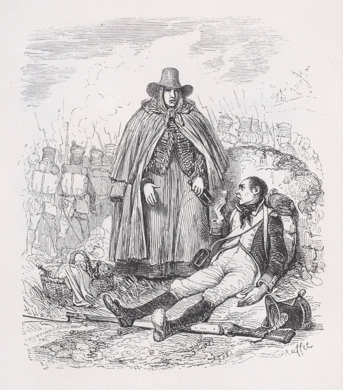 The Vivandière from The Complete Works of Béranger by Auguste Raffet