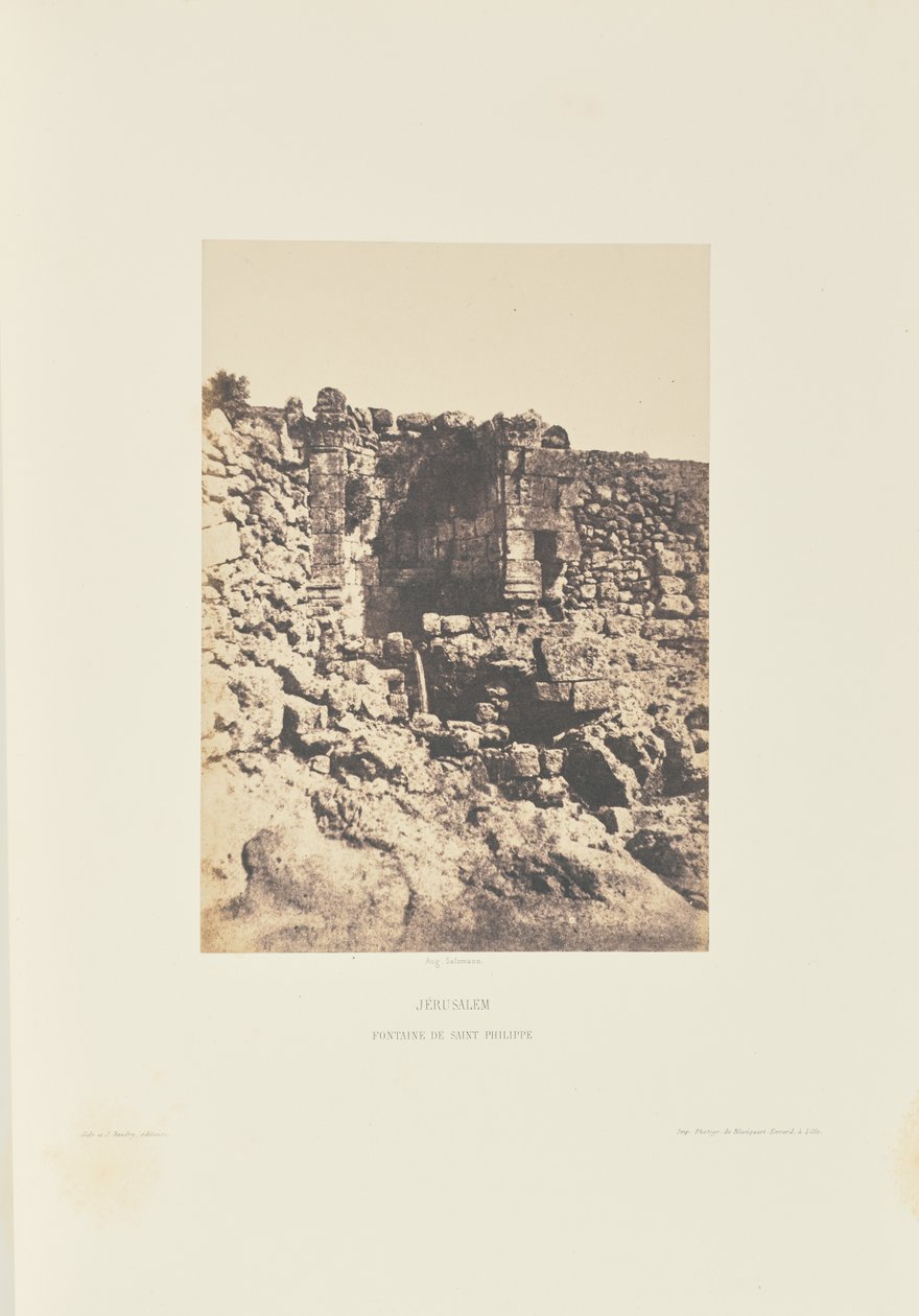 Jerusalem. Fountain of Saint Philippe by Auguste Salzmann