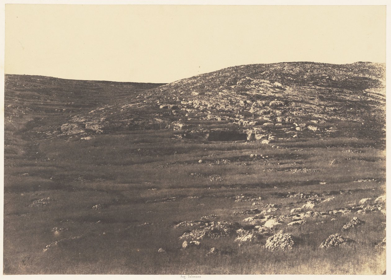 Jerusalem. Jewish Tomb Three Miles North-Northwest of Jerusalem by Auguste Salzmann