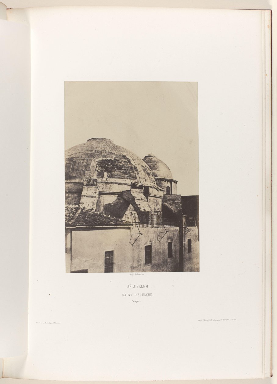 Dome of the Church of the Holy Sepulchre in Jerusalem by Auguste Salzmann
