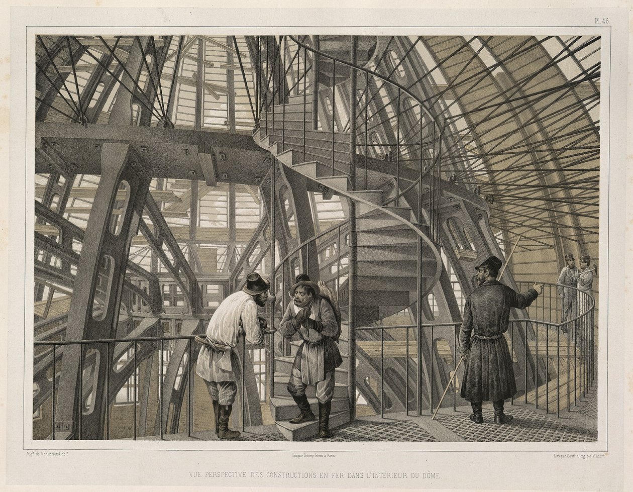 Metal Construction Inside of the Cathedral From: The Construction of the Saint Isaacs Cathedral, 1845 by Auguste de Montferrand