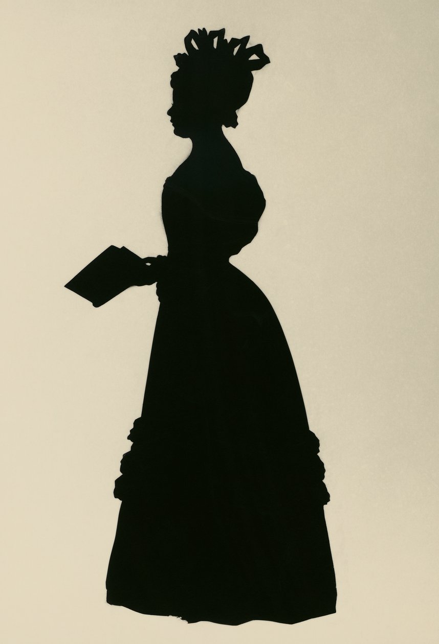 Silhouette of Susan Edmonstone Ferrier, Scottish novelist, ca 1830 by Augustin Amant Constant Fidele Edouart