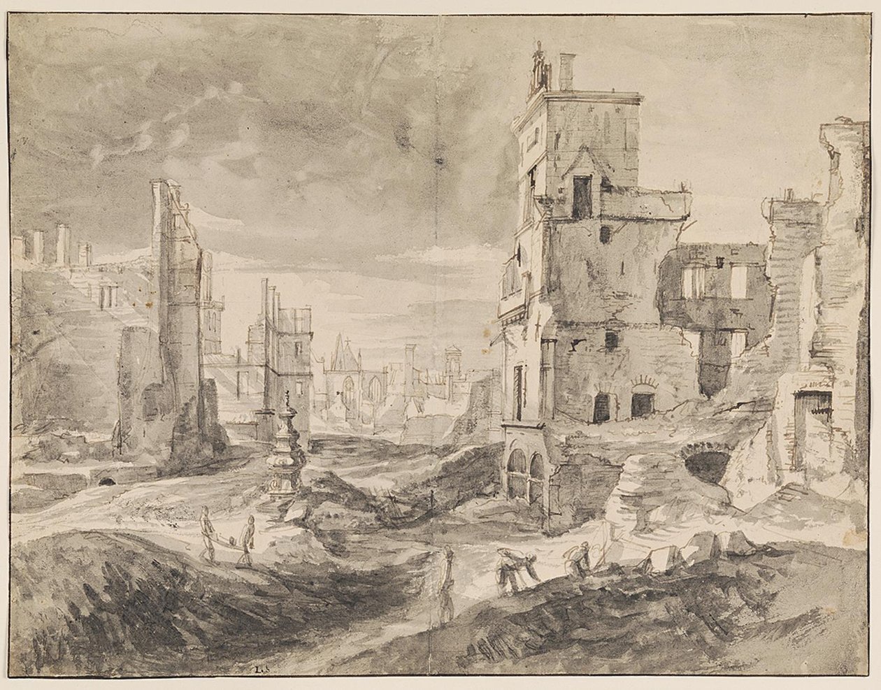 Brussels After the Bombardment in 1695 by Augustin Coppens