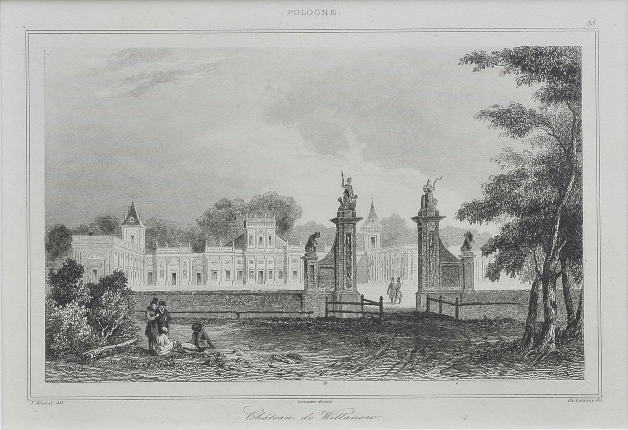 View of the Wilanów Palace by Augustin François Lemaiand#770tre