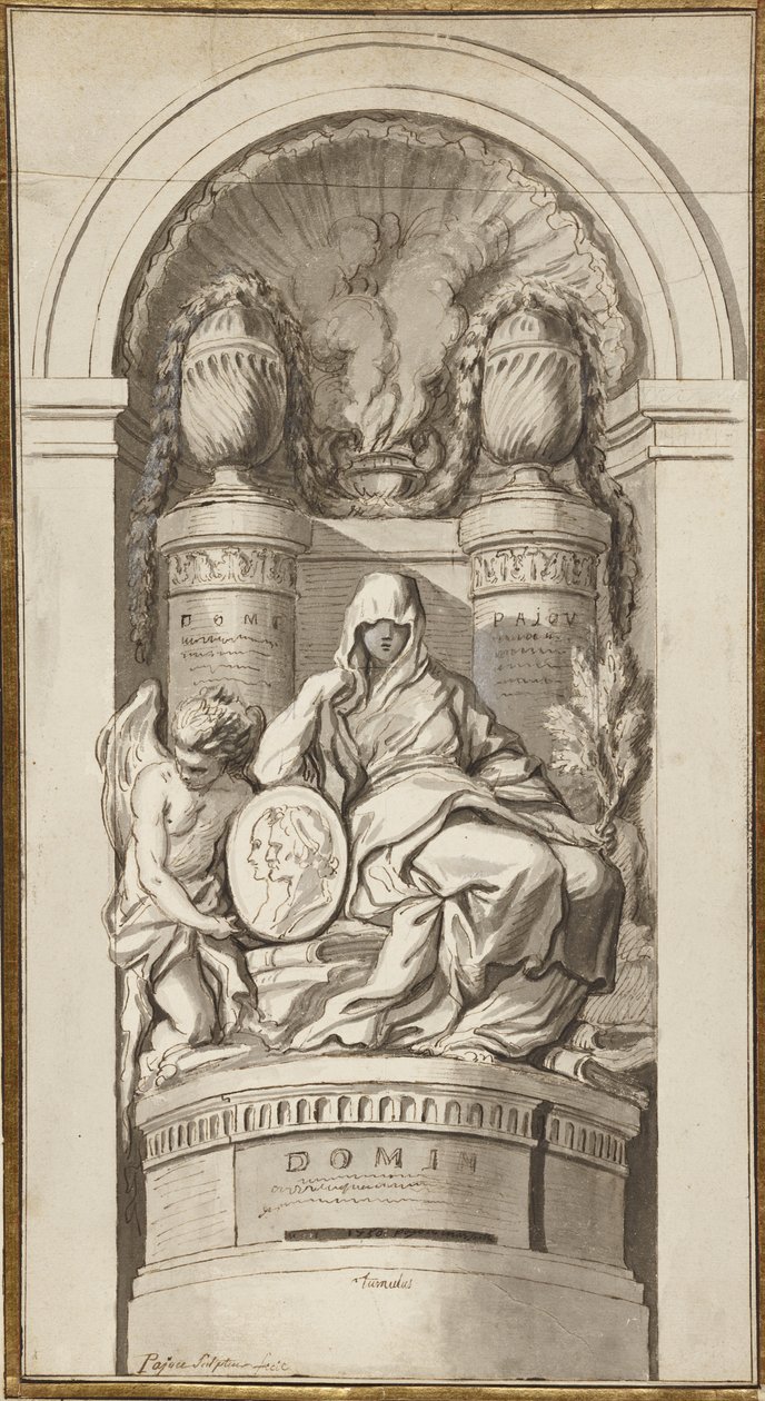 Study for a Funerary Monument, 1750 by Augustin Pajou