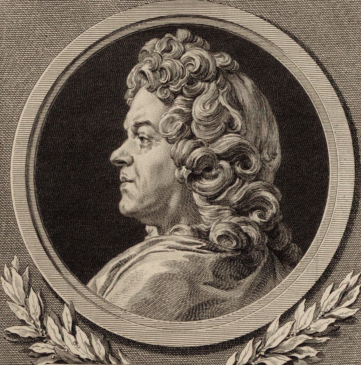 Portrait of the Composer Jean-Baptiste Lully by Augustin Saint Aubin de