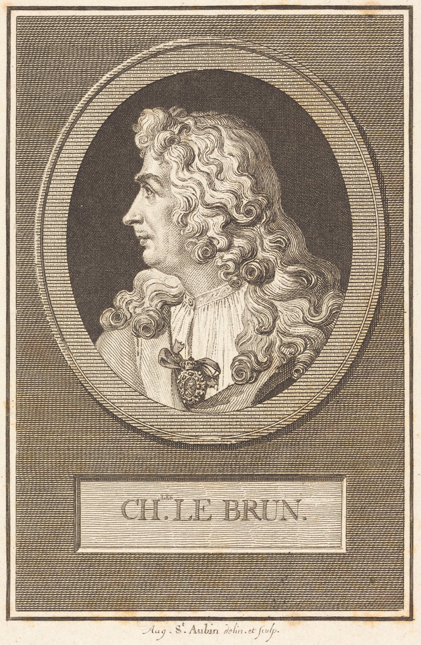 Charles Le Brun by Augustin de Saint-Aubin