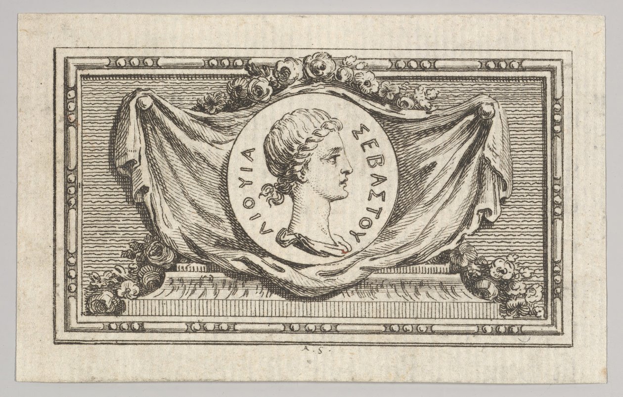 Medal with Portrait of Livy in the 5th Book, from Tiberius or the First Six Emperors by Augustin de Saint Aubin