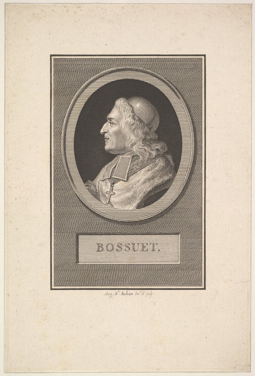 Portrait of Bossuet by Augustin de Saint-Aubin