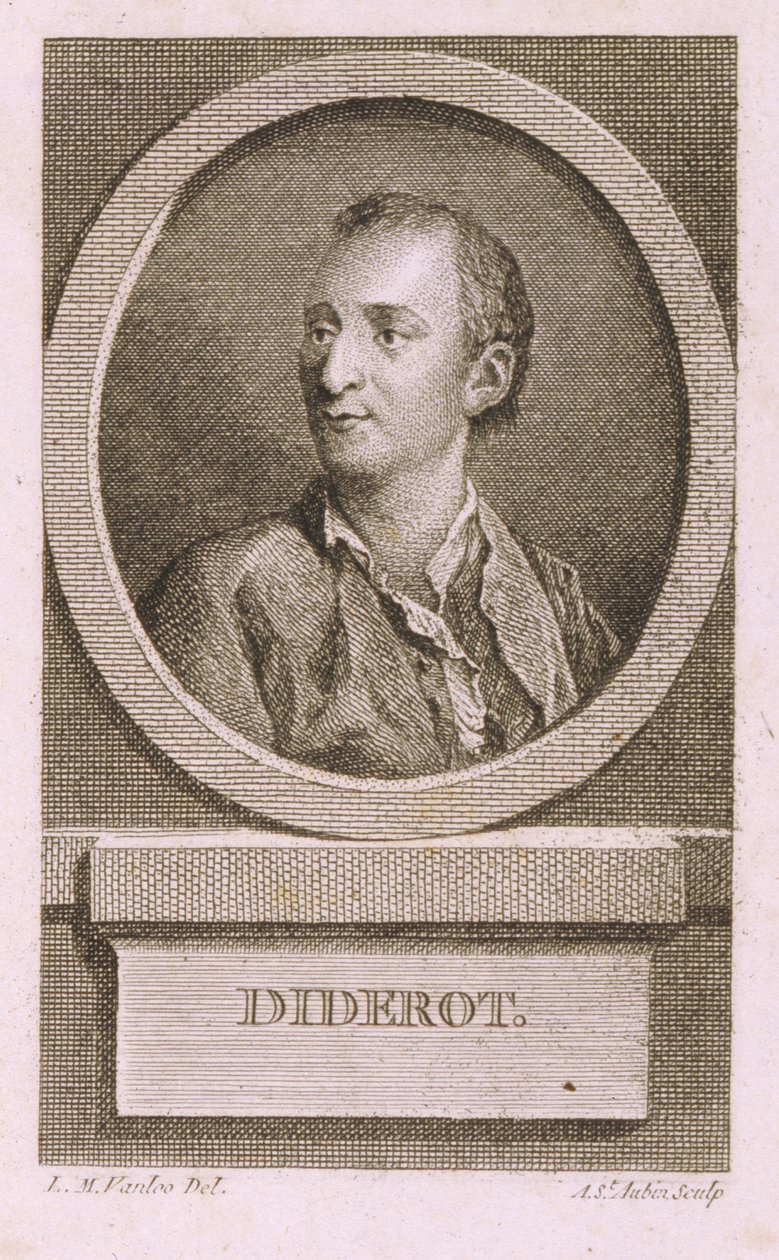 Portrait of Denis Diderot by Augustin de Saint Aubin