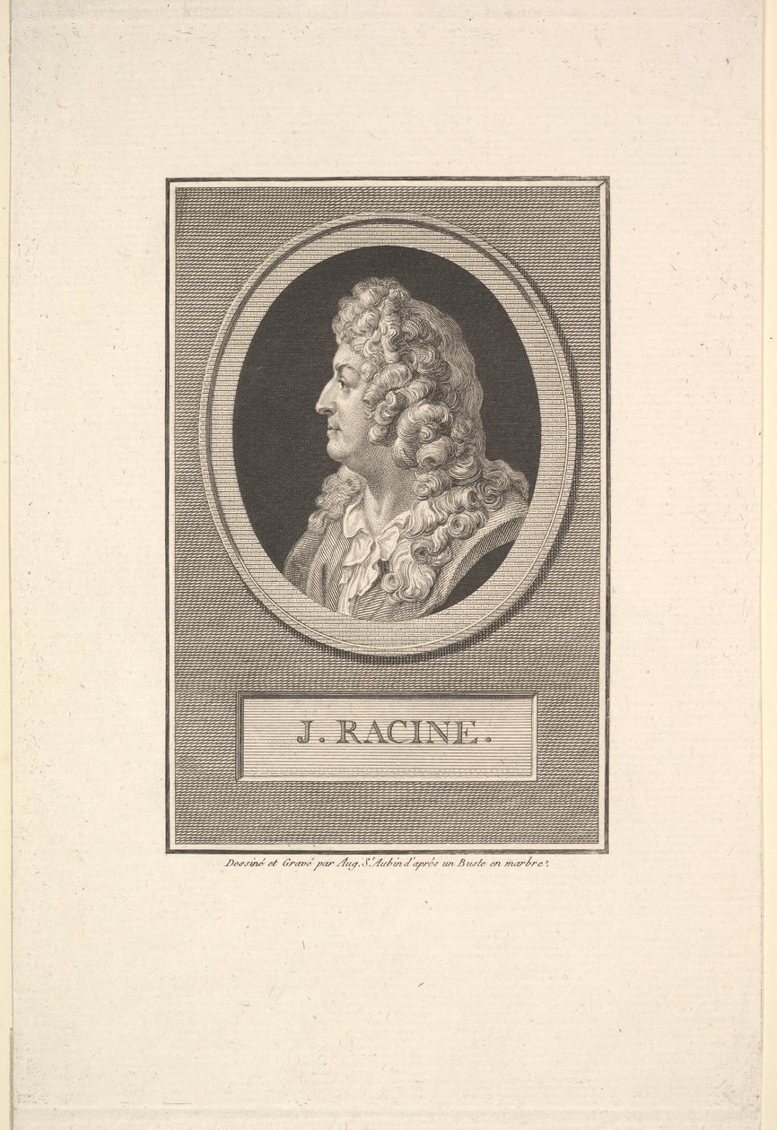 Portrait of Jean Racine by Augustin de Saint Aubin