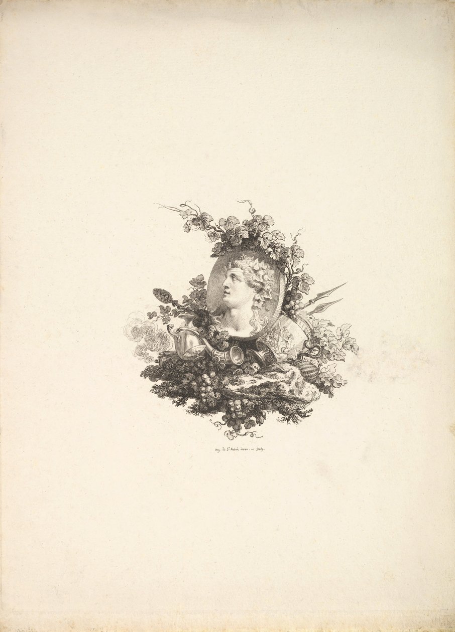 Vignette with the Head of Bacchus on a Cornelian, Tome I, Page 242, from Description de l